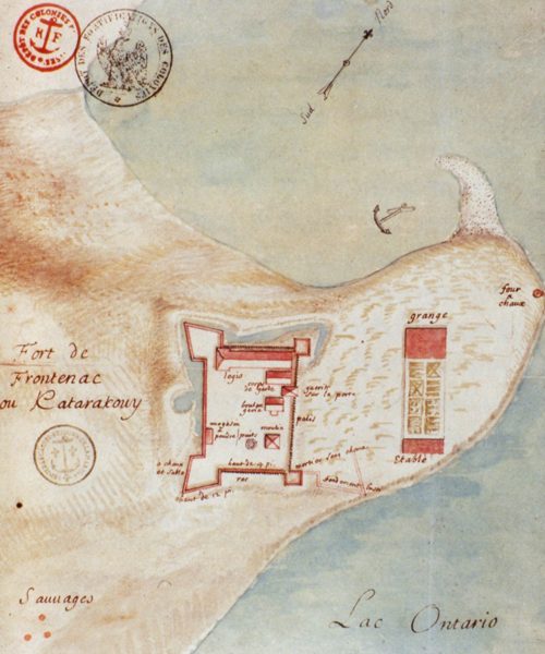1685 Sketch map of Fort Frontenac.